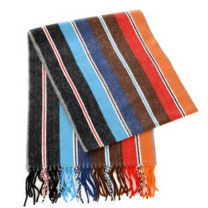 SERENITA P30B Colorful stripes cashmere feel scarf