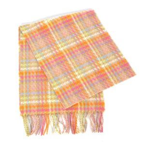 SERENITA O70 Multicolored plaid cashmere feel scarf 60202