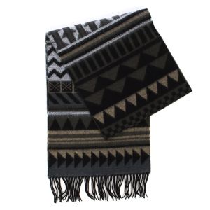 SERENITA O62 Cashmere feel scarf 91001 Tribal Black