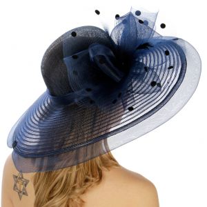 wholesale Polka dot and net dress hat NV fashionunic