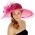 wholesale Polka dot and net dress hat HOT PINK fashionunic