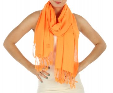 serenita D12 Neon silky solid pashmina 802 Orange
