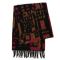 SERENITA O59A Cashmere Feel square pattern scarf w/ fringe Pink D Brown fashionunic