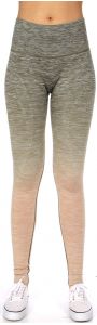 SERENITA E34E Workout yoga long leggings ombre print Green/Khaki