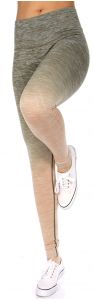 SERENITA E34E Workout yoga long leggings ombre print Green/Khaki