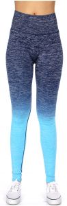 SERENITA E38A Workout yoga long leggings ombre print Navy/Blue