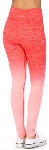 SERENITA E36A Workout yoga long leggings ombre print Coral/Pink